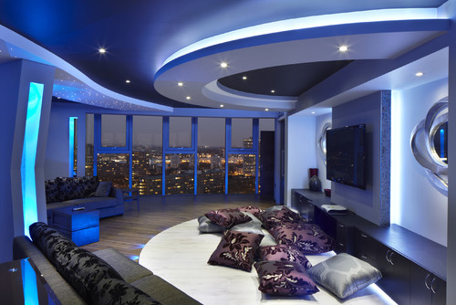 Purple Interior Design | Futuristic bedroom, Futuristic interior, Futuristic  living room