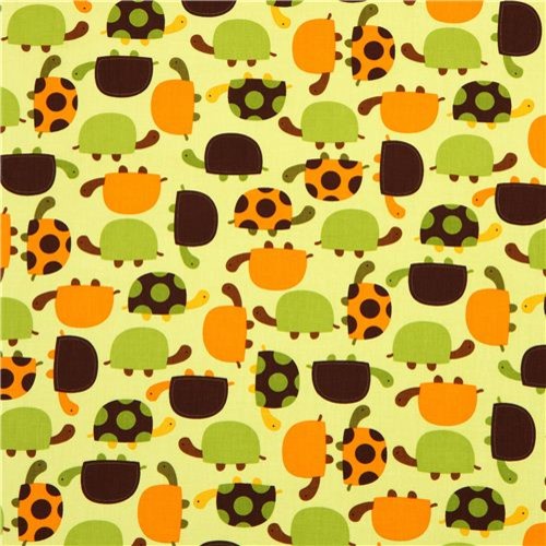 cute green fabric with turtles by Robert Kaufman - Fabric - by ModeS ...