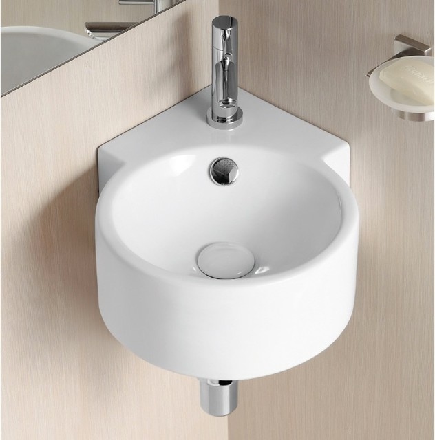 Unique Round Wall Mounted Corner Ceramic Sink by Caracalla ...