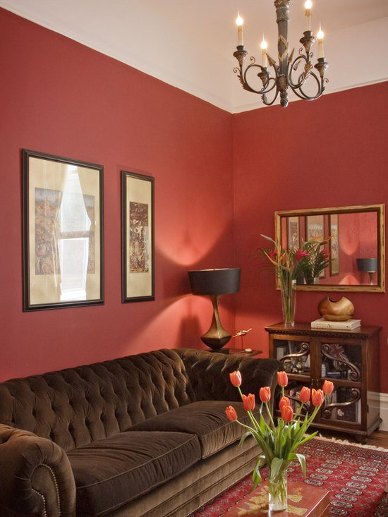 Red And Brown Living Room Design Ideas, Pictures, Remodel ...