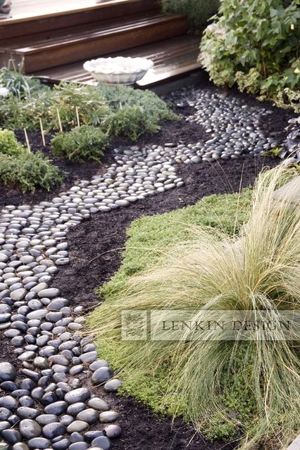 River Rock Garden Ideas, River Rock Beds Landscaping
