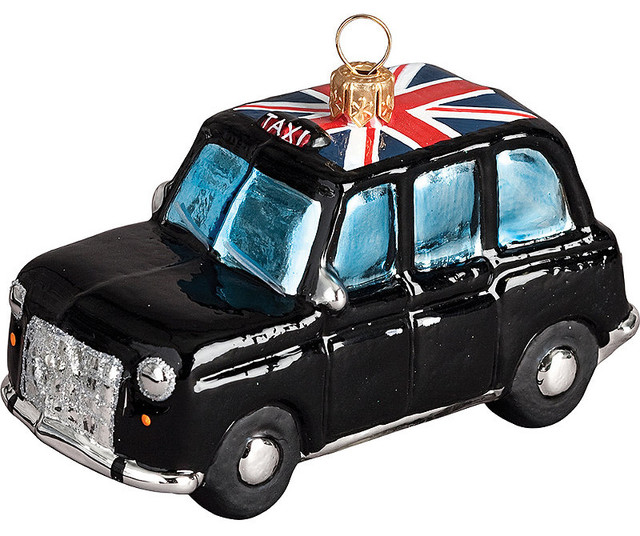 London Taxi Cab Ornament - Traditional - Holiday Decorations