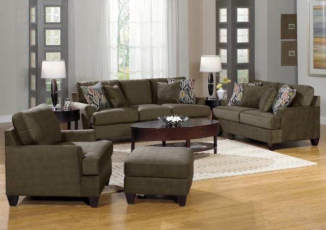 Elliot Sage Living Room Sofa Collection - Traditional - Sofas - boston ...