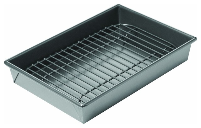 Kitcom Nonstick Roasting Pan With Rack, 16.5x11x2 Inch