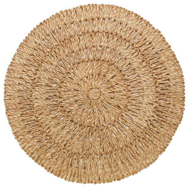 Straw Loop Round Placemat - Natural - Traditional - Placemats - by ...