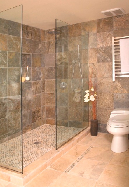 Open shower without door - Asian - Bathroom - seattle - by ...