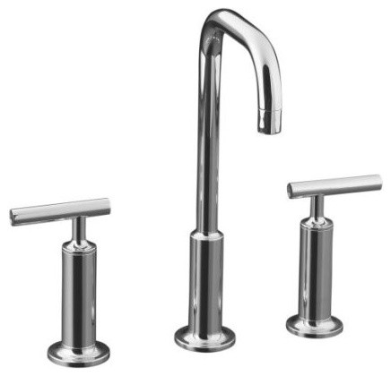 KOHLER K-14408-4-CP Purist Widespread Lavatory Faucet with High ...