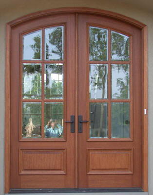 Arch Top Mahogany Doors - Mediterranean - Front Doors - other metro ...