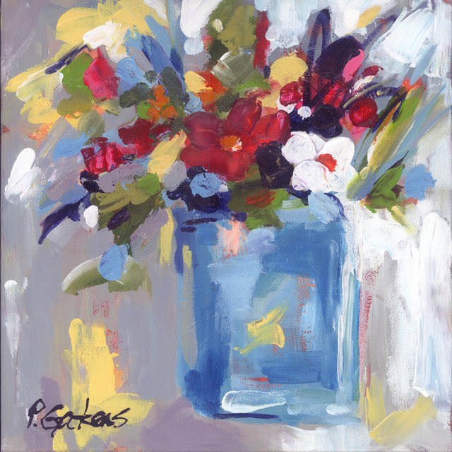 Loose Brushwork Floral Paintings - Contemporary - Artwork - other metro ...