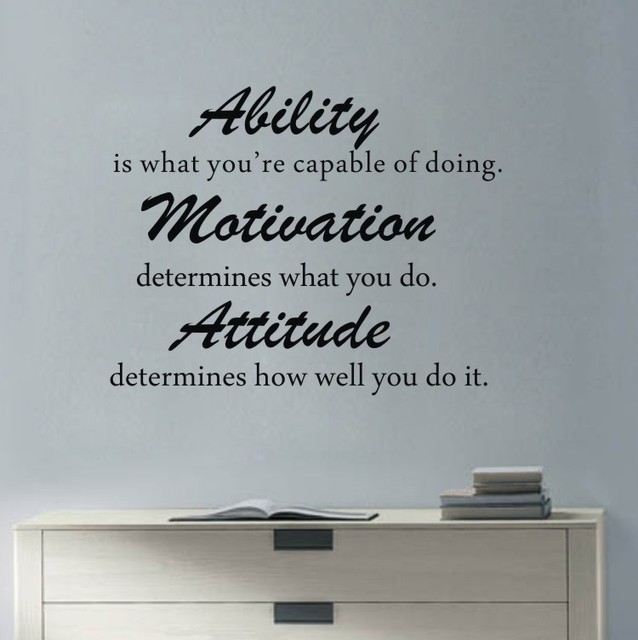 Home Wall Art Ability Motivation & Attitude - Modern - Wall Decals - by ...