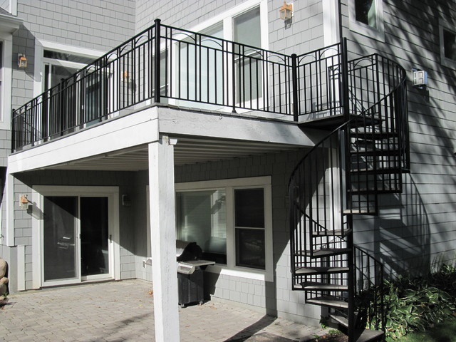 New deck railing and spiral staircase - Traditional - minneapolis - by ...