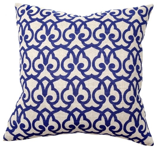 London Print Blue Pillow Pair - Eclectic - Decorative Pillows - by ...