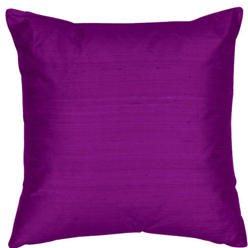 Bright Purple 18x18-Inch Silk Dupioni Square Poly Insert Decorative ...