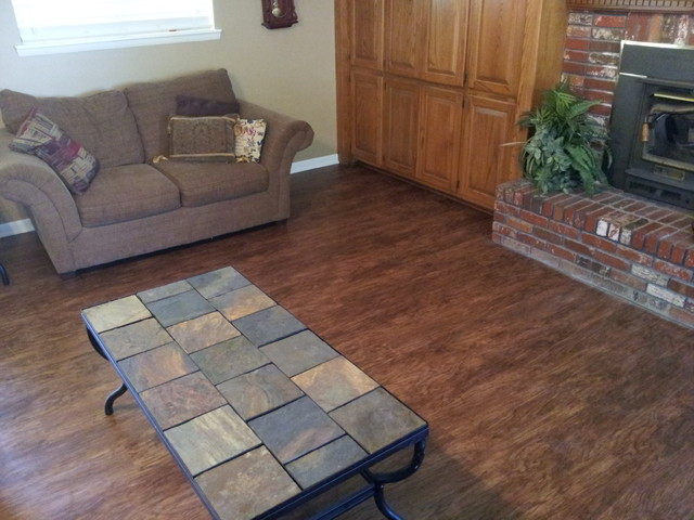 Luxury Vinyl Tile/Plank remodel - Traditional - Living Room - other