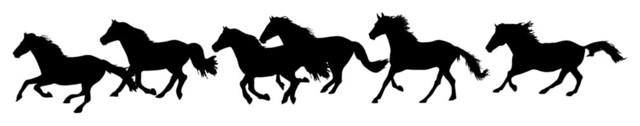 Running Horses Wall Decal - Farmhouse - Wall Decals - by Dana Decals