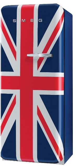 50's Style Fridge in Union Jack Left Hand Hinged - Eclectic ...