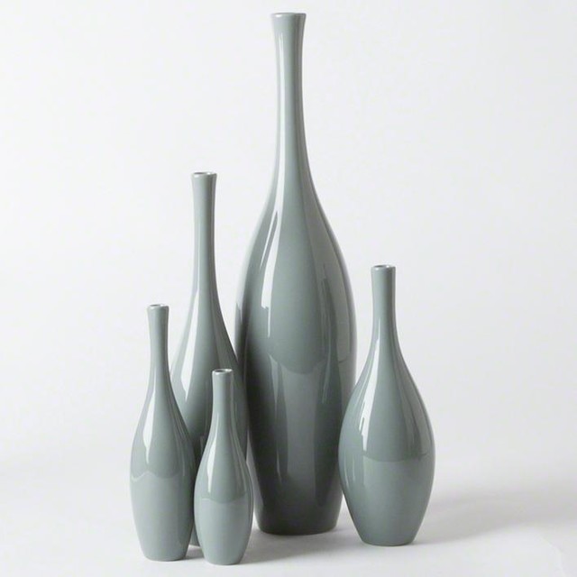 Global Views Juggler Vase - Slate - Traditional - Vases - by Candelabra