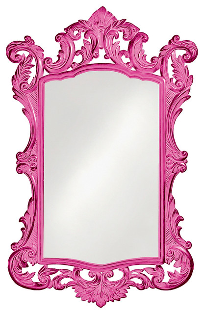 Howard Elliott Monte Paraiso Glossy Hot Pink Mirror - Contemporary ...