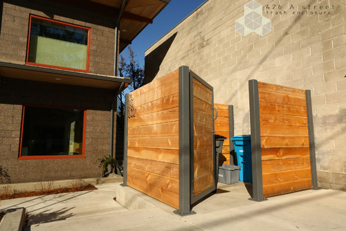 Fully Conceal your garbage cans with Tall Walls and Gates