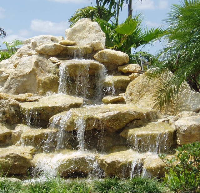 Waterfalls Florida Cap Rock - Tropical - Landscape - other metro - by ...