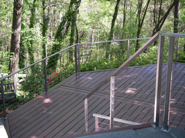 Stainless Steel Cable Railing - Rectangle Top Tube (Exterior)