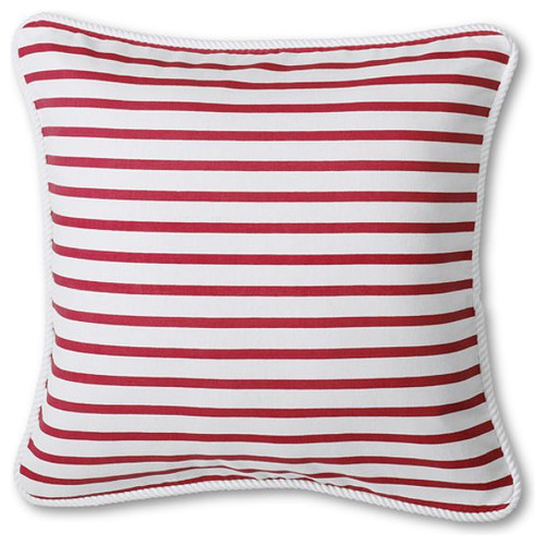 I would like to order the red and white striped pillow with rope trim ...