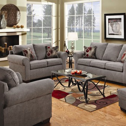 Simmons Upholstery - Cabot 4 Piece Queen Sleeper Sofa Living Room Set ...