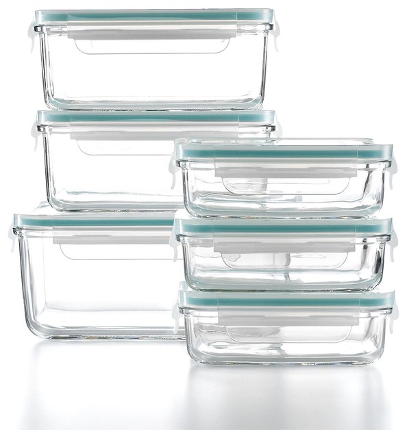 Martha Stewart Collection 12-Piece Glass Food Storage Container Set ...