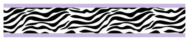 Purple Zebra Wall Paper Border (15' x 6