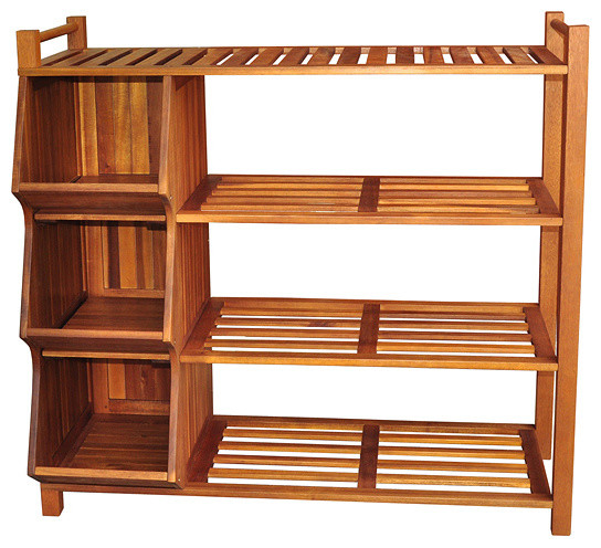 Outdoor 4-tier Shoe Rack/ Cubby - Contemporary - Shoe Storage - by ...