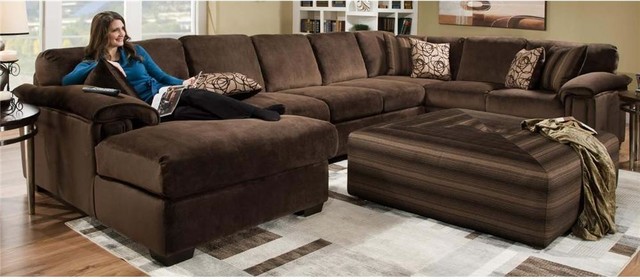 3-Pc Sectional Sleeper Sofa Set - Contemporary - Futons