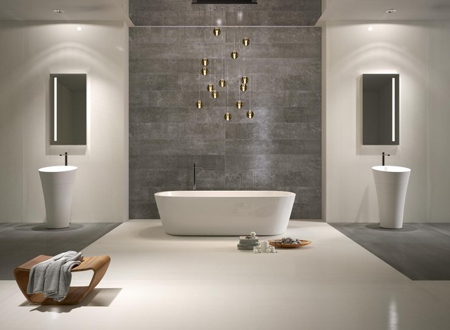 White and Grey Metal.jpg - contemporary - bathroom - - by ...